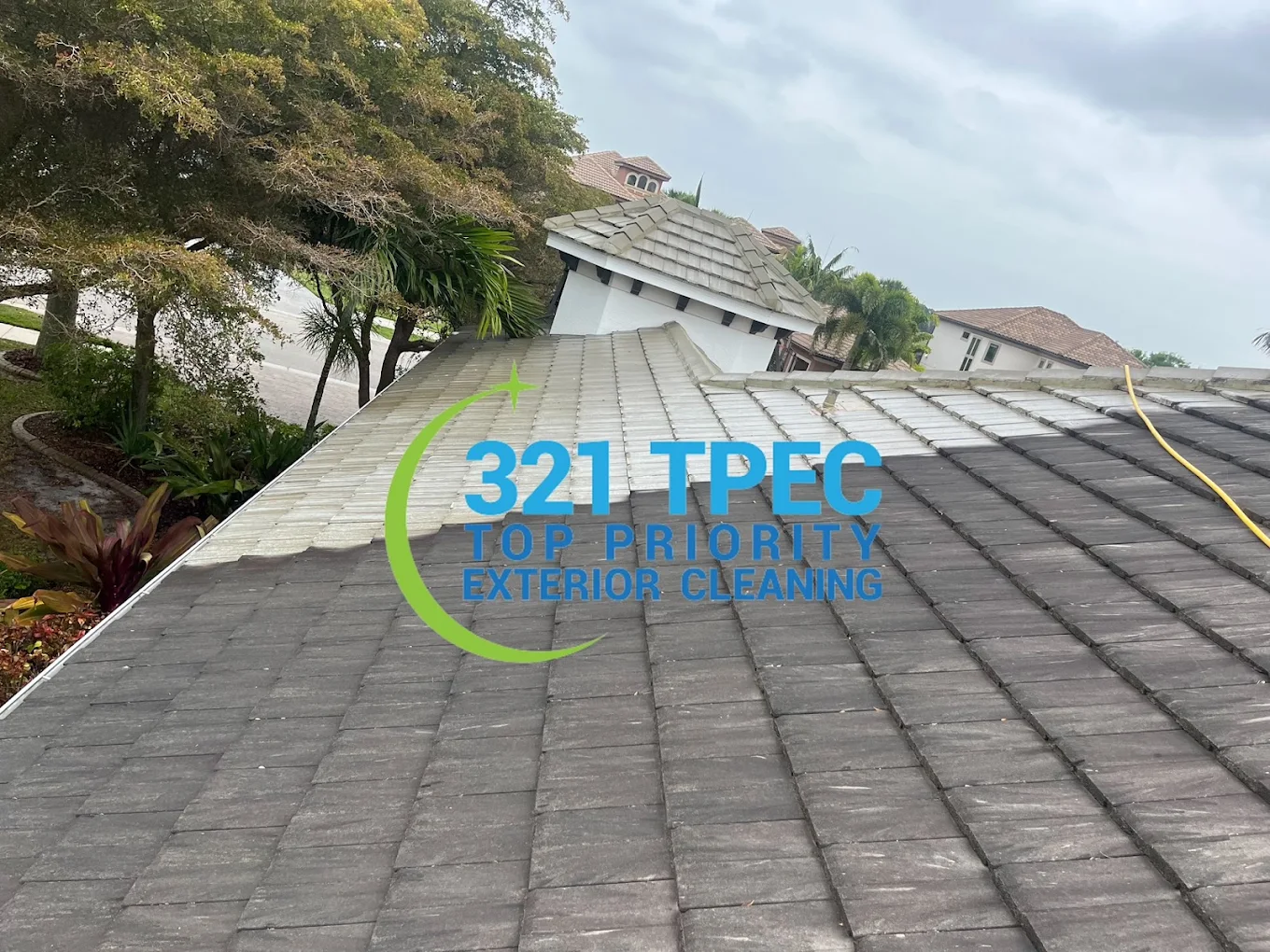 Soft wash roof cleaning in Melbourne, FL